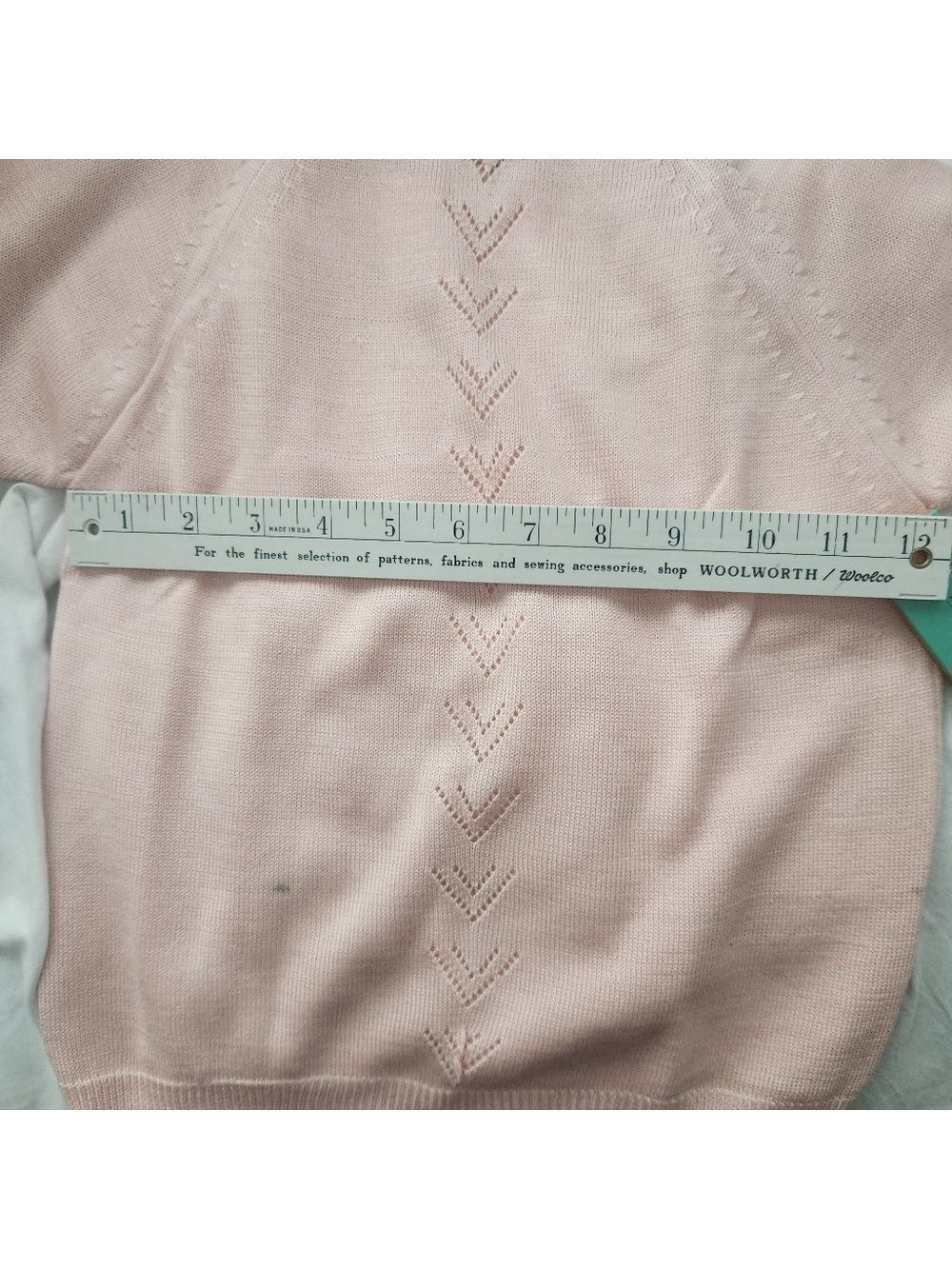 NEW VINTAGE 60/70's, Handmade In Spain, beautiful little light pink sweater - Picture 7 of 10